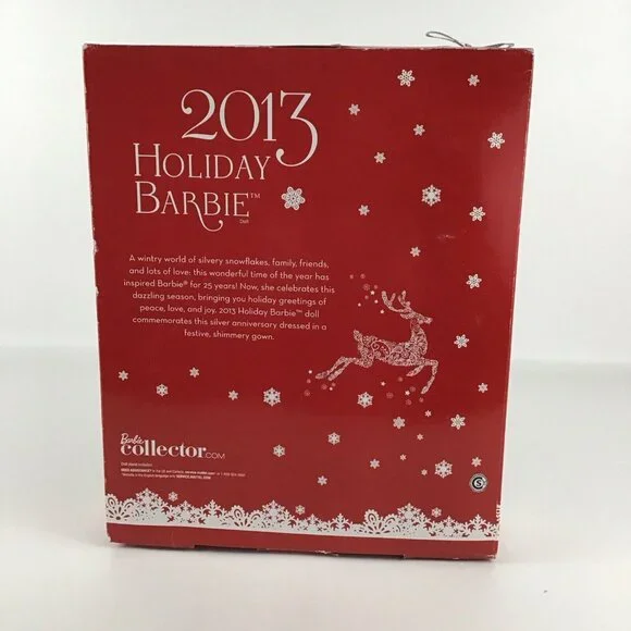 Barbie Doll 2013 Holiday Barbie 25th Anniversary Collector Fashion Figure Mattel - Picture 3 of 6